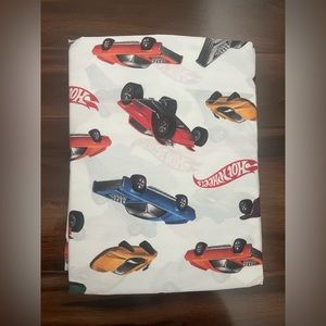 Pottery Barn Kids Hot Wheels FLAT SHEET Queen